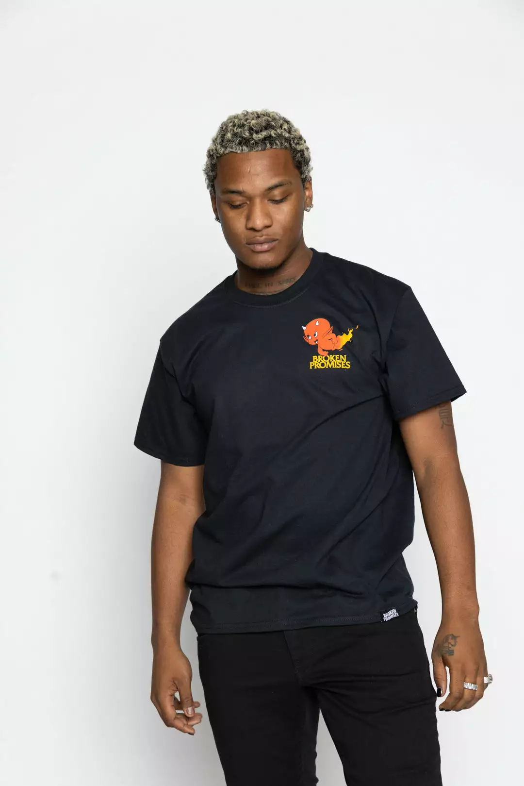 BROKEN PROMISES Shirts Play With Fire SST Black - BP X Hot Stuff