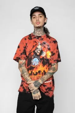 CASH Max Volume Tie Dye Tee Red/Black Shirts