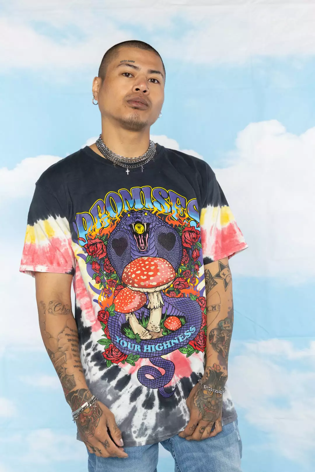 BROKEN PROMISES Serpent's Kiss V-Dye Tee - BPxYH Shirts