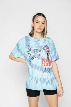 BROKEN PROMISES Mind Blown Tie Dye Tee Blue Shirts