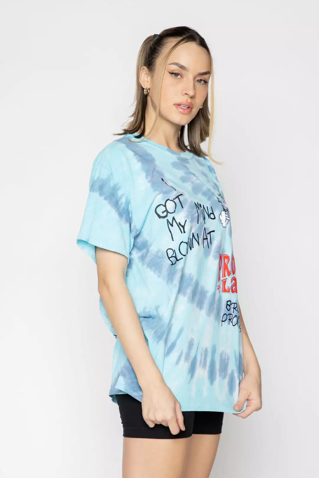 BROKEN PROMISES Mind Blown Tie Dye Tee Blue Shirts