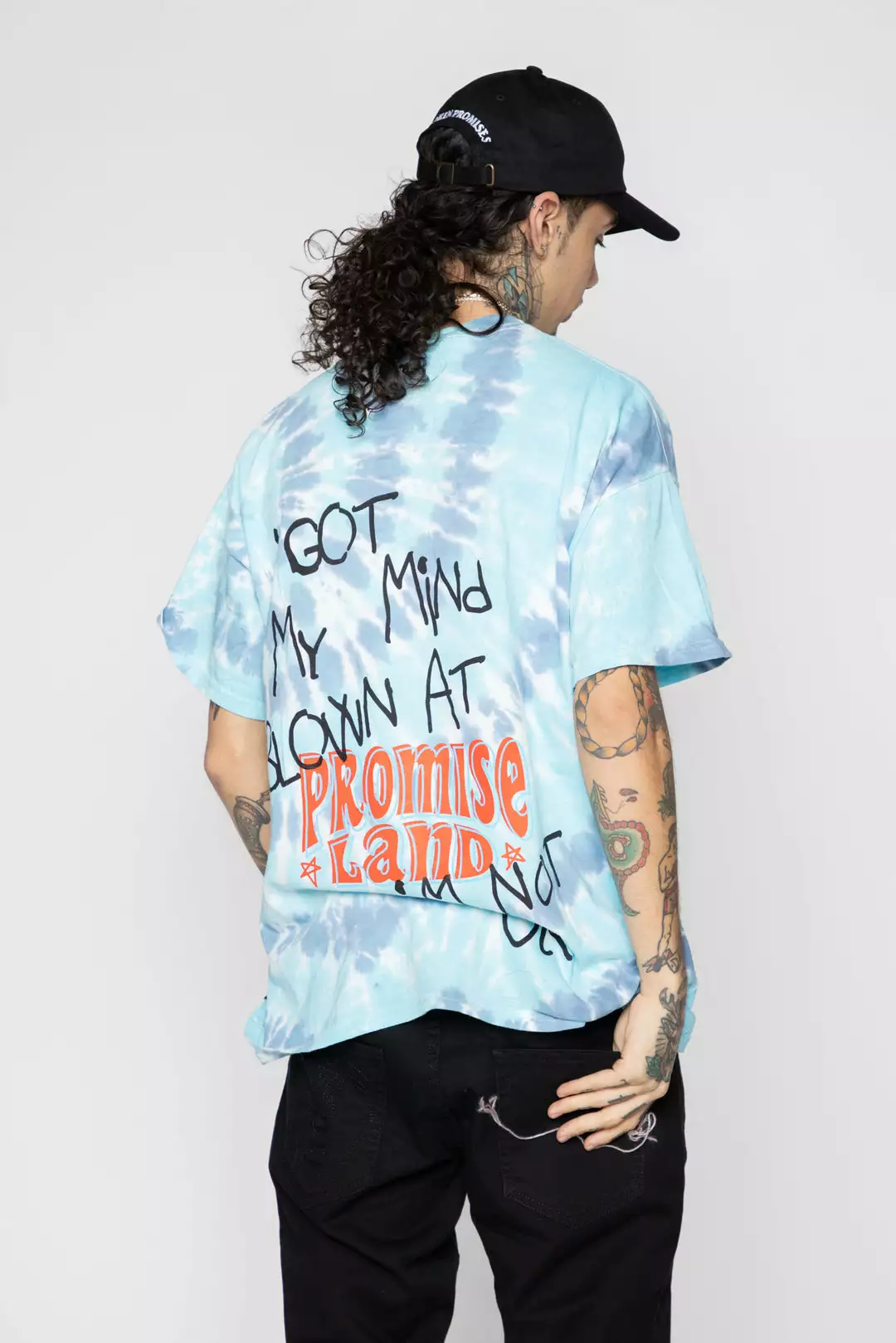 BROKEN PROMISES Mind Blown Tie Dye Tee Blue Shirts