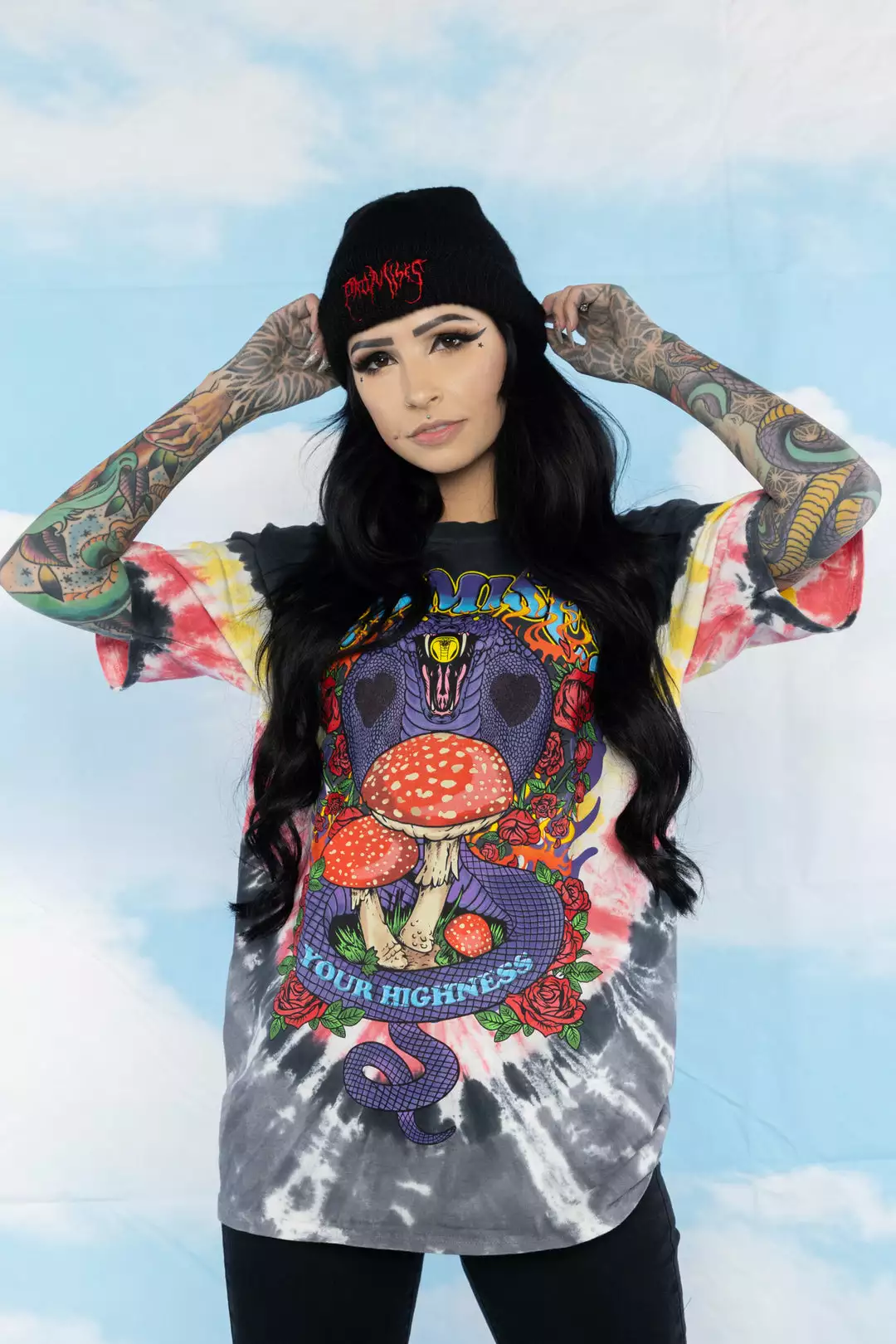 BROKEN PROMISES Serpent's Kiss V-Dye Tee - BPxYH Shirts