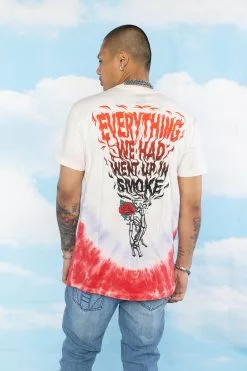 BROKEN PROMISES Up In Smoke V-Dye S/S Tee - BPxYH Shirts