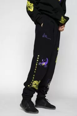 BROKEN PROMISES Bottoms Delirious Sweatpants Black