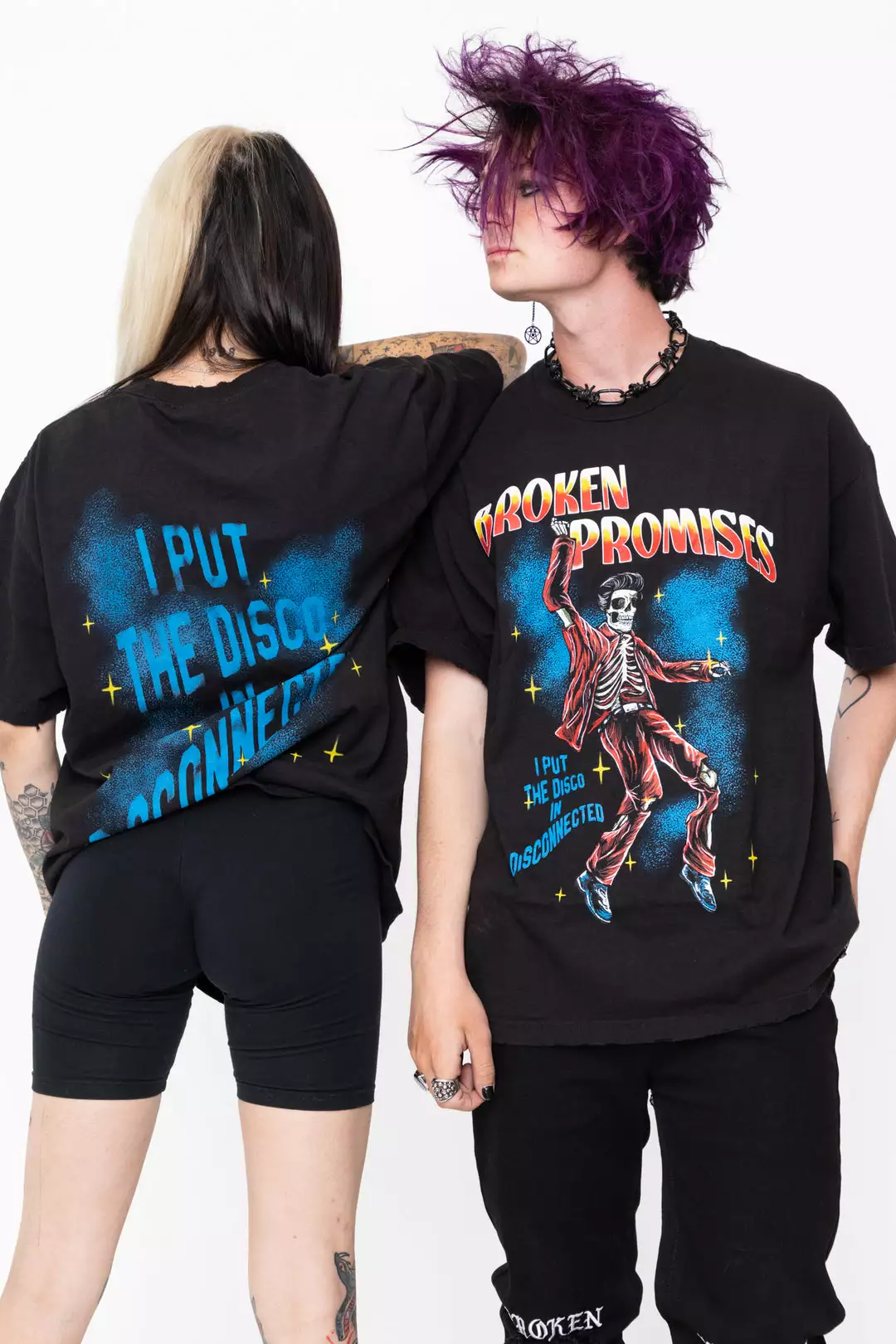 BROKEN PROMISES Shirts Disconnected Vintage Wash Tee Black