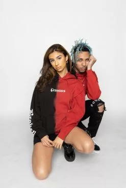 BROKEN PROMISES Tie Dye Hoodies Slogan Vintage Wash Split Dye Hoodie