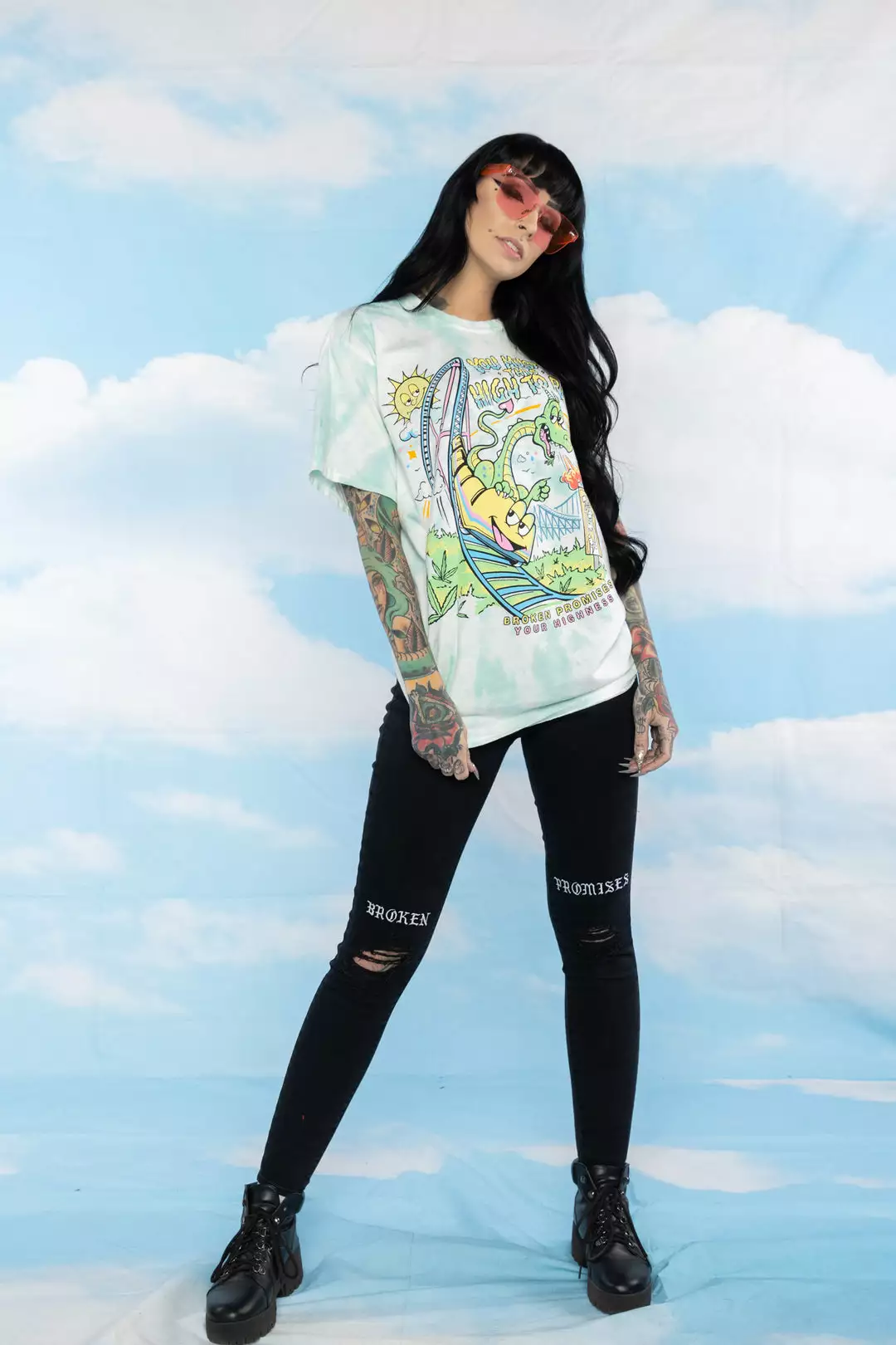 BROKEN PROMISES High To Ride Tie Dye S/S Tee - BPxYH