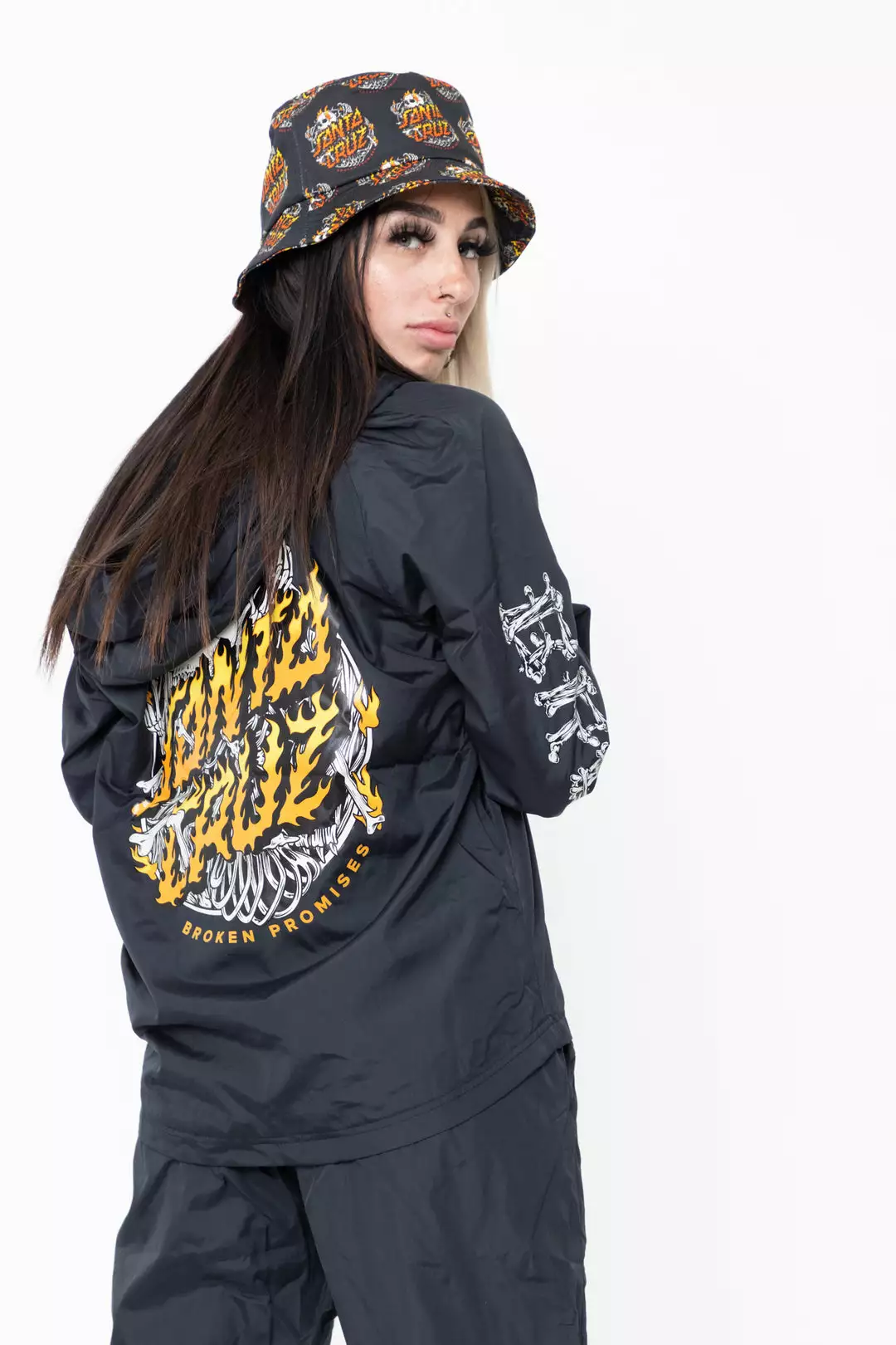 BROKEN PROMISES BP X SC Boneyard Windbreaker Black Outerwear