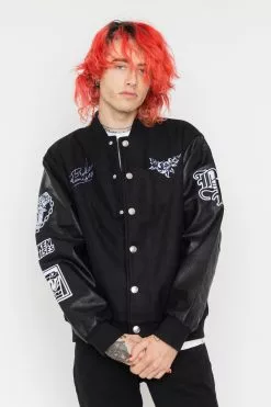 CASH Graveyard Varsity Jacket Black