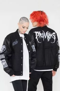 CASH Graveyard Varsity Jacket Black