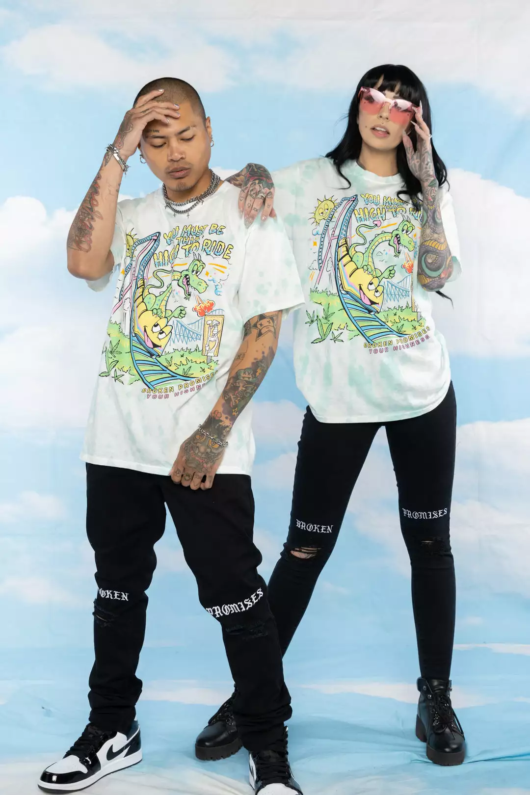 BROKEN PROMISES High To Ride Tie Dye S/S Tee - BPxYH