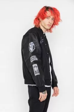 CASH Graveyard Varsity Jacket Black