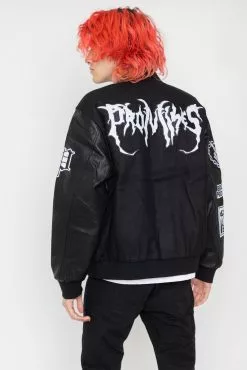 CASH Graveyard Varsity Jacket Black