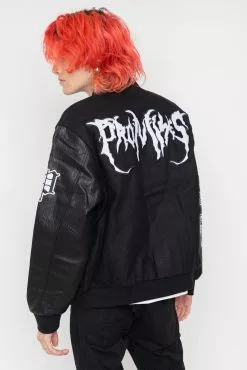 CASH Graveyard Varsity Jacket Black