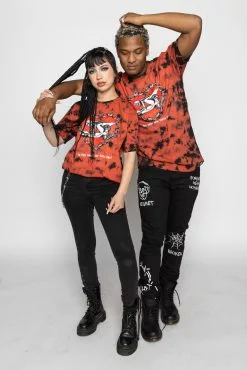 BROKEN PROMISES Love Feels Like Tie Dye Tee Red