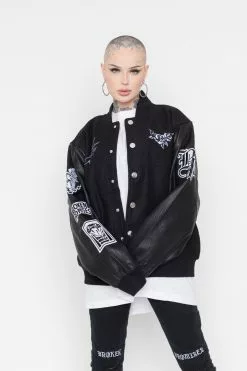 CASH Graveyard Varsity Jacket Black