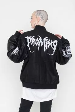 CASH Graveyard Varsity Jacket Black