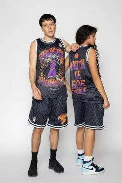 BROKEN PROMISES Fade Away Basketball Jersey Black Shirts