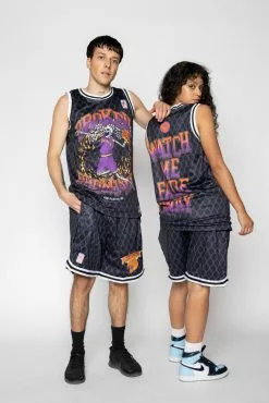 BROKEN PROMISES Fade Away Basketball Jersey Black Shirts