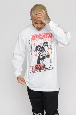 BROKEN PROMISES Shirts Drown My Sorrows L/S White