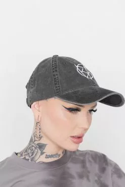 BROKEN PROMISES Riot Dad Hat Washed Black Headwear