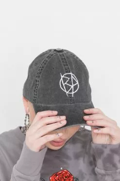 BROKEN PROMISES Riot Dad Hat Washed Black Headwear
