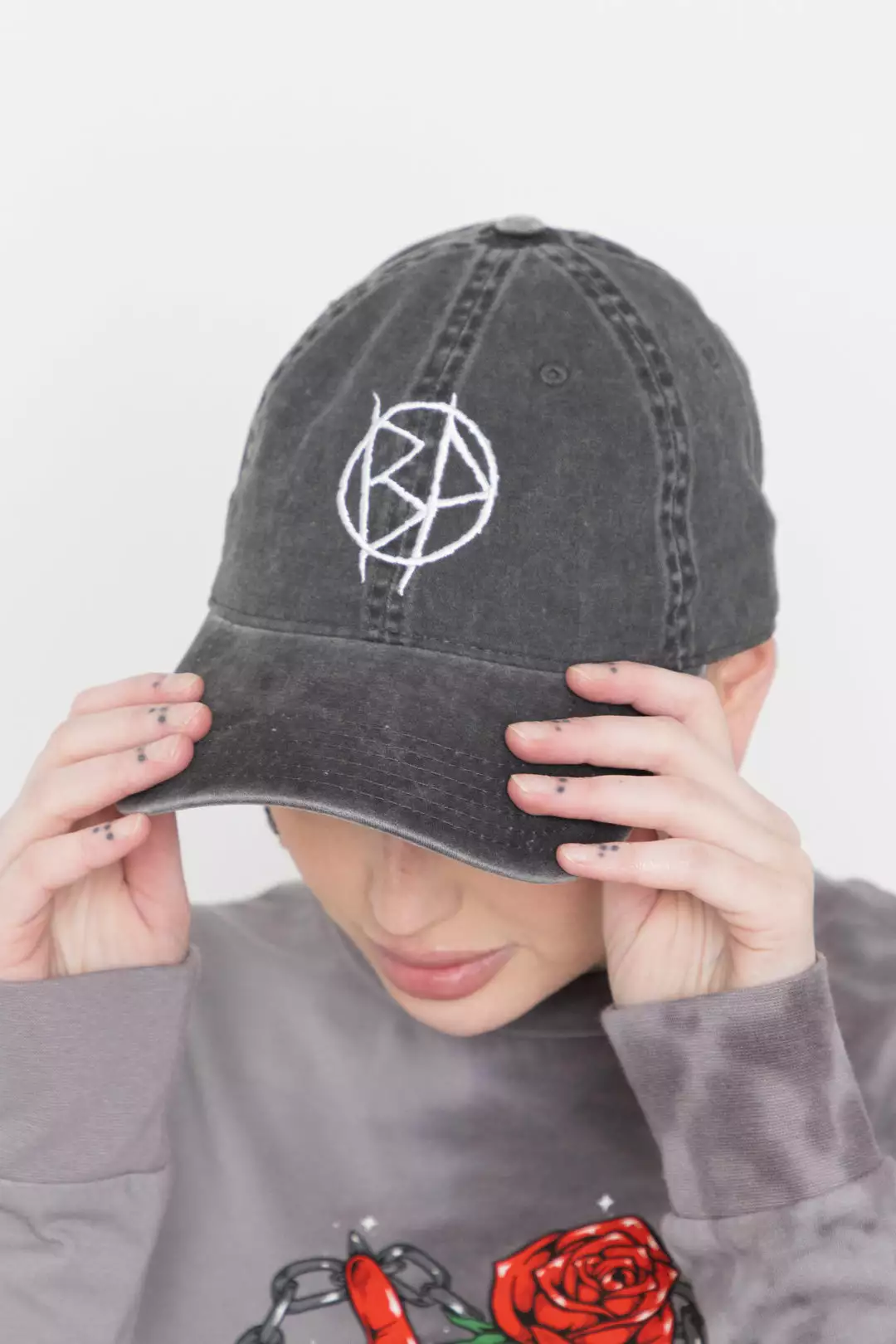 BROKEN PROMISES Riot Dad Hat Washed Black Headwear