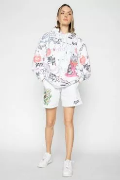 BROKEN PROMISES Bottoms Honey Bee White Shorts