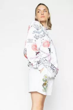 BROKEN PROMISES Bottoms Honey Bee White Shorts