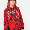 BROKEN PROMISES Demon Camo Hoodie - Red Hoodies