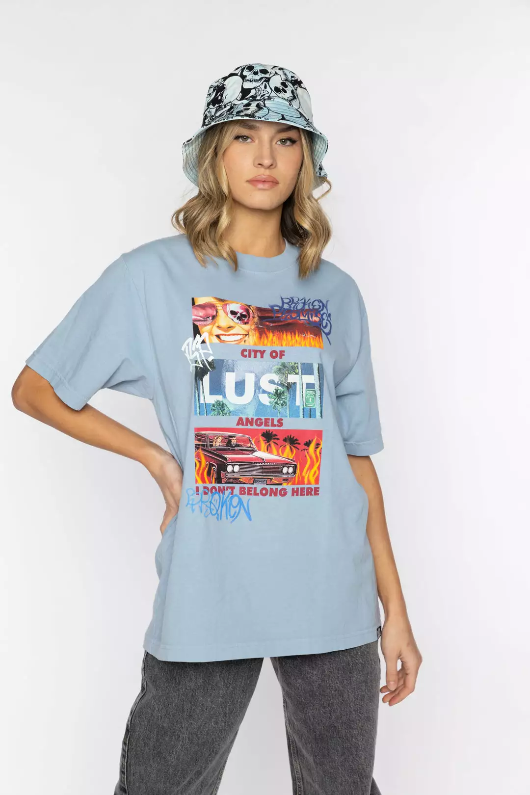 BROKEN PROMISES City Of Angels "Blue" S/S Tee