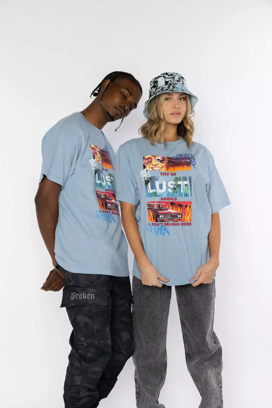 BROKEN PROMISES City Of Angels "Blue" S/S Tee