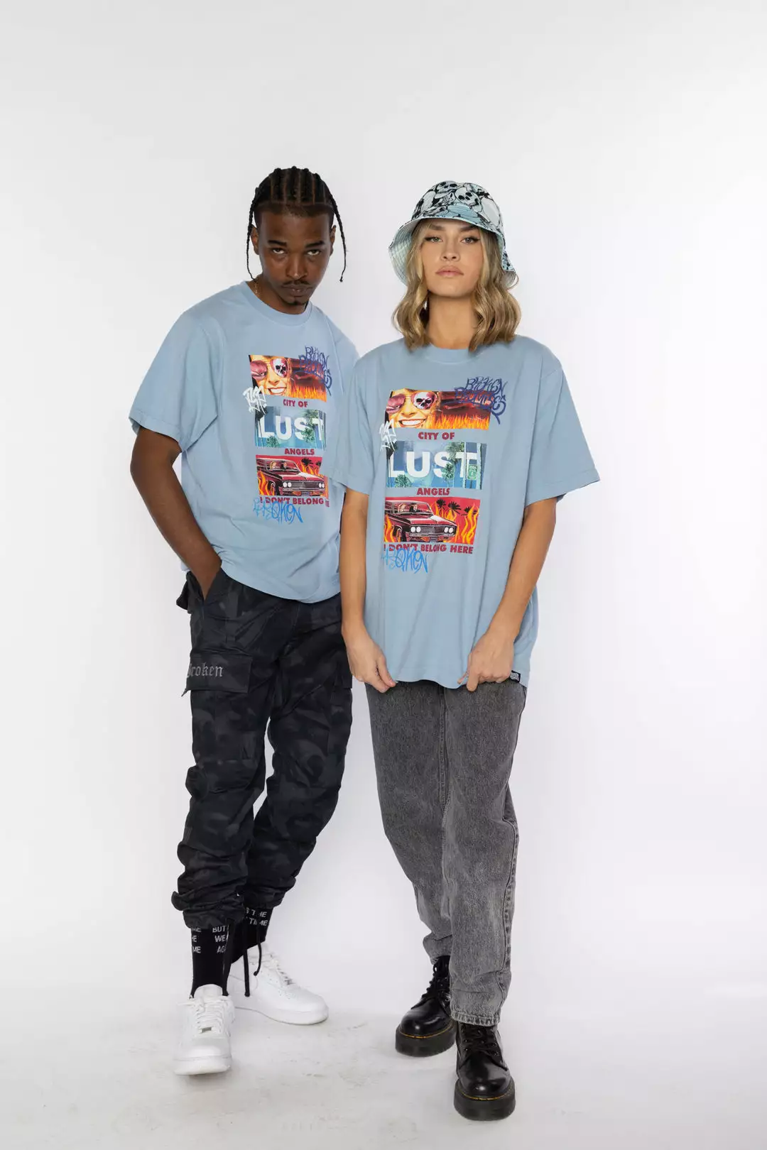 BROKEN PROMISES City Of Angels "Blue" S/S Tee