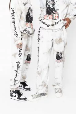 CASH Bottoms Love You So Tie Dye Sweatpants