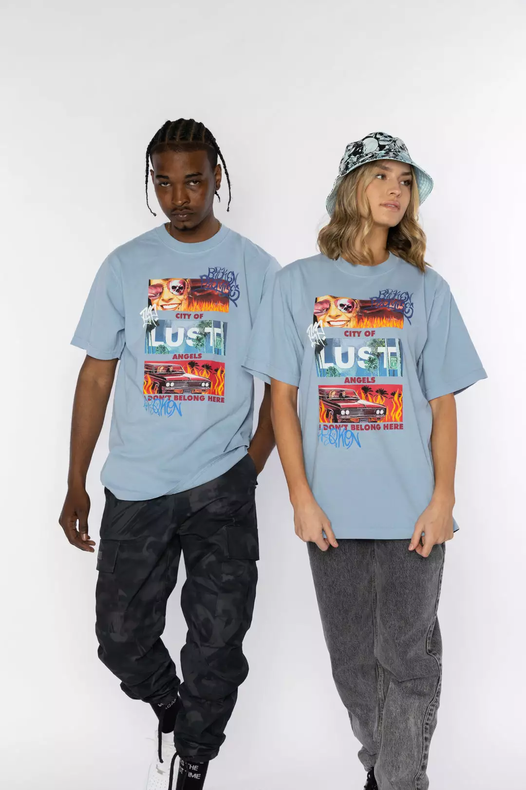 BROKEN PROMISES City Of Angels "Blue" S/S Tee