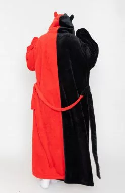 BROKEN PROMISES Red/Black Split Devil Horn Robe