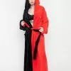 BROKEN PROMISES Red/Black Split Devil Horn Robe