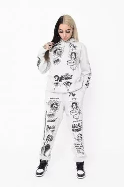 BROKEN PROMISES Bye My Love Sweatpants Grey