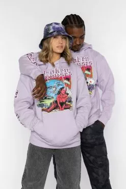 BROKEN PROMISES Hoodies Back To The Hood Lavender Hoodie