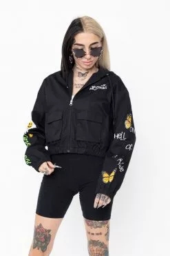 BROKEN PROMISES Outerwear Hell Of A Ride Cropped Jacket