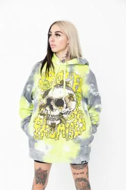 BROKEN PROMISES Beehive Hoodie Dye Green Hoodies