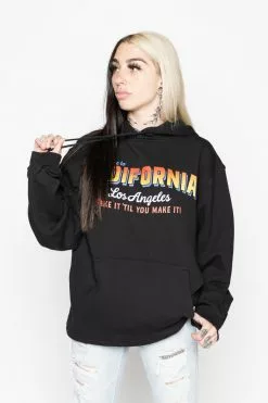 BROKEN PROMISES Hoodies Sadifornia Hoodie Black