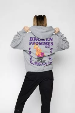 BROKEN PROMISES Hoodies BP Without You Hoodie Grey