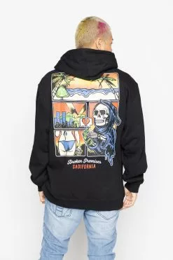 BROKEN PROMISES Hoodies Sadifornia Hoodie Black
