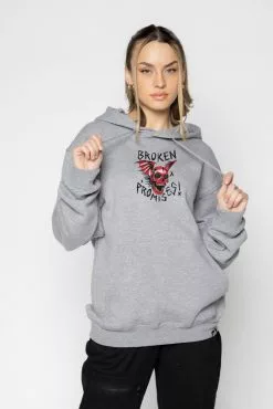 CASH Batwing Hoodie Heather Grey Hoodies