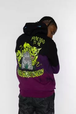 BROKEN PROMISES Hoodies Grave Goblin Dip Dye Hoodie