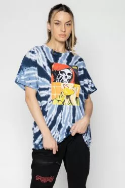 BROKEN PROMISES On Call Spiral Dye Tee Blue Shirts