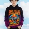 BROKEN PROMISES Memories Faded Dip Dye Purple Hoodie - BPxYH Hoodies