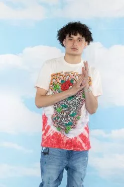 BROKEN PROMISES Up In Smoke V-Dye S/S Tee - BPxYH Shirts